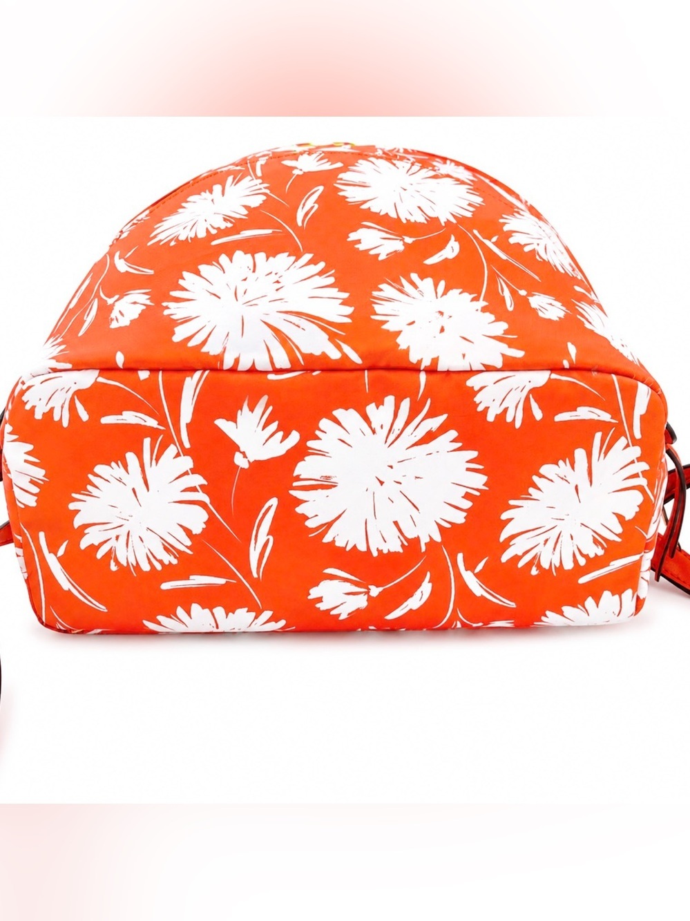 NWOT! Kate Spade Karissa Orange & White Nylon Floral Backpack - Picture 3 of 9